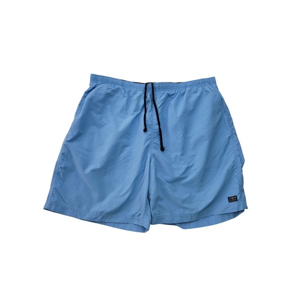 L.L. Bean Other - LL Bean Supplex Nylon Swim Trunks Mens XXL Blue Board Shorts Mesh Lined 6" In